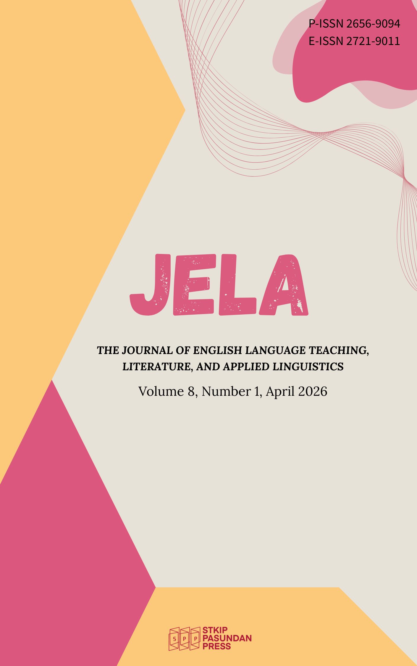 					View Vol. 8 No. 1 (2026): The Journal of English Language Teaching, Literature, and Applied Linguistics (JELA)
				